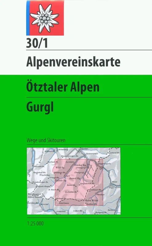 DAV AV-Karte 30/1 - Ötztaler Alpen, Gurgl Sonderaktion