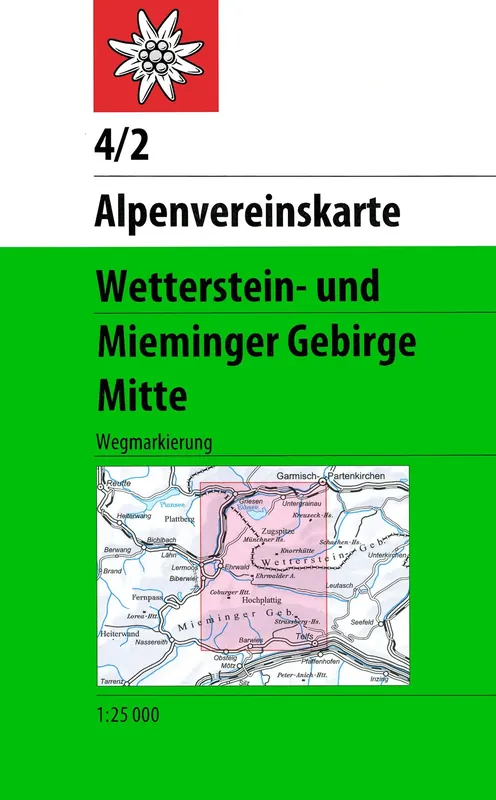 DAV AV-Karte 04/2 - Wetterstein-Mieminger Gebirge, Mitte Neue Ware