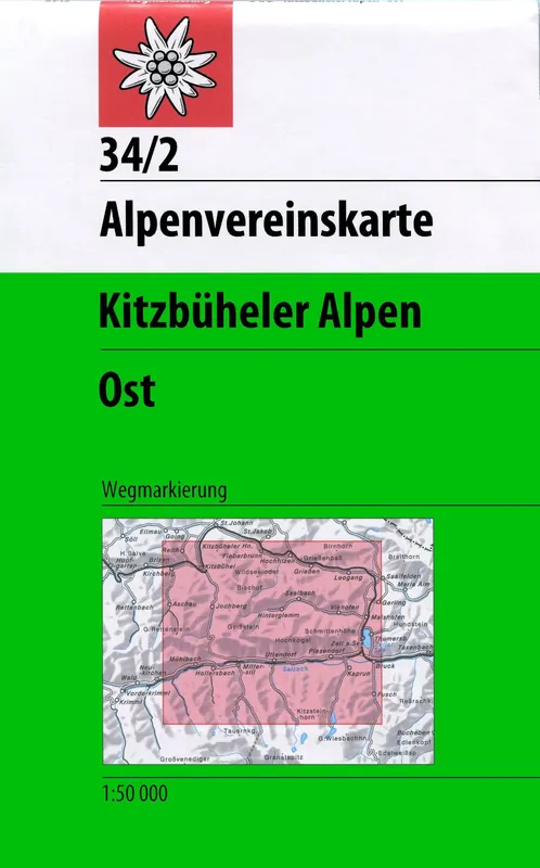 Zertifiziert DAV AV-Karte 34/2 Kitzbühler Alpen, Ost