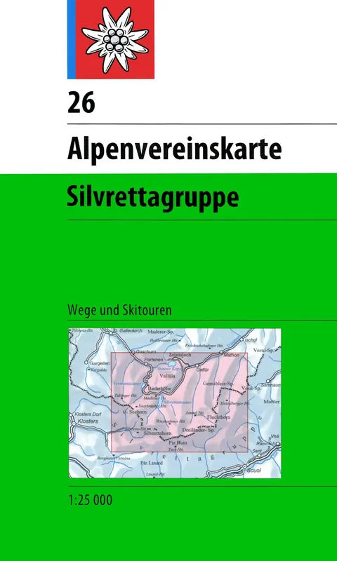 DAV AV Karte 26 Silvrettagruppe Bestpreis