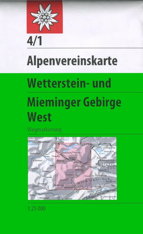 Wochenendangebot DAV AV-Karte 04/1 - Wetterstein-Mieminger Gebirge, West