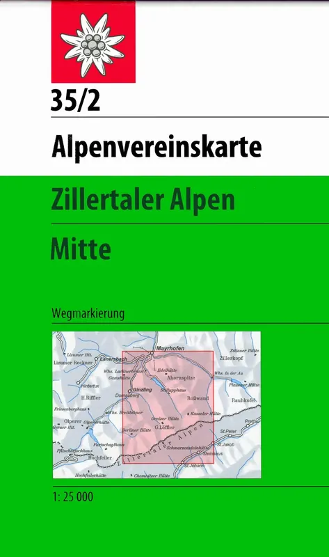 Geprüft DAV AV-Karte 35/2 - Zillertaler Alpen Mitte