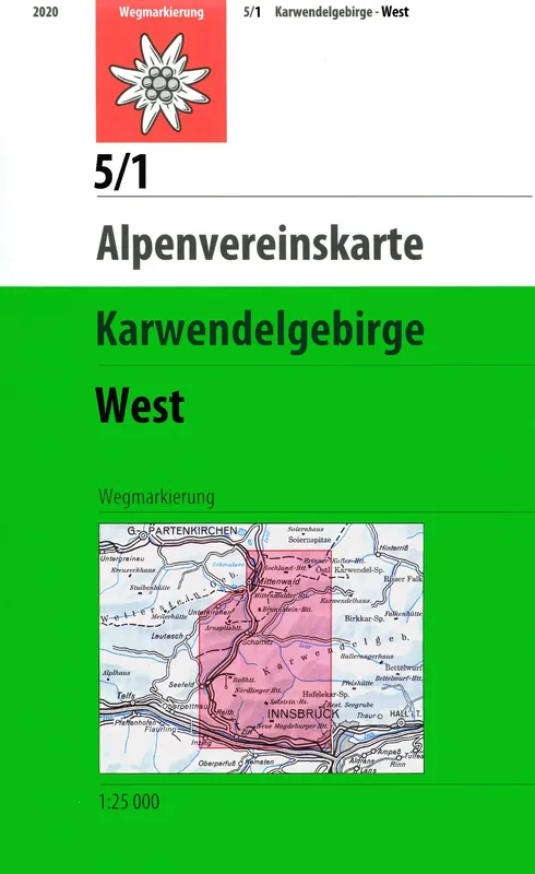 Geprüft DAV AV-Karte 5/1 Karwendelgebirge West