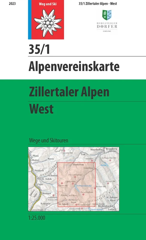 Finale Aktion DAV AV-Karte 35/1 - Zillertaler Alpen West