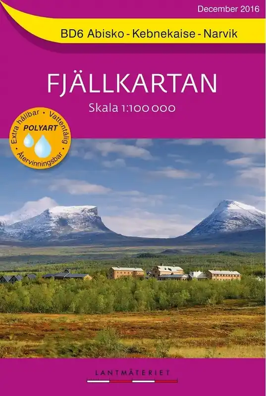 Lantmateriet Fjällkartan BD6, Abisko, Kebnekaise, Narvik 1 100.000 Garantierte Lieferung