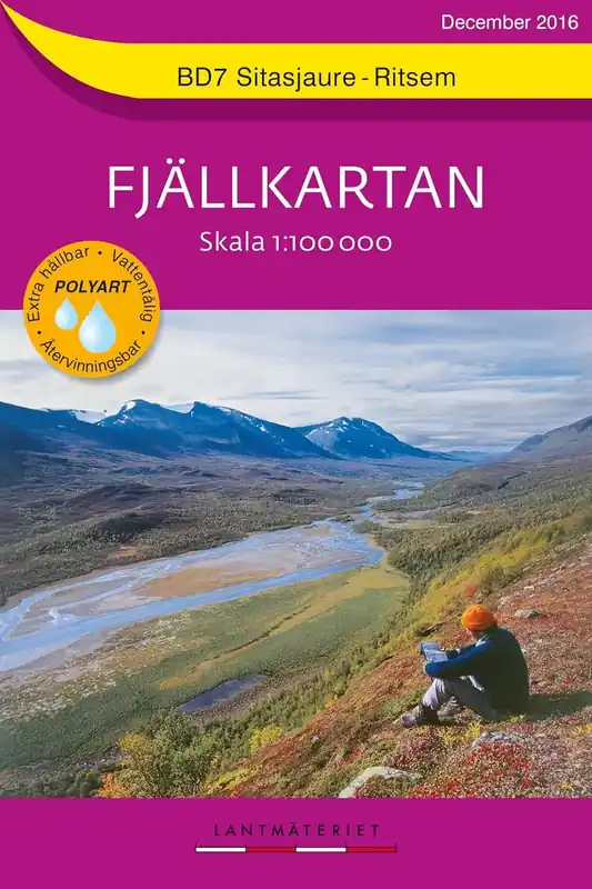 Lantmateriet Fjällkartan BD 07 Schweden - Sitasjaure-Ritsem 1 100.000 Neu