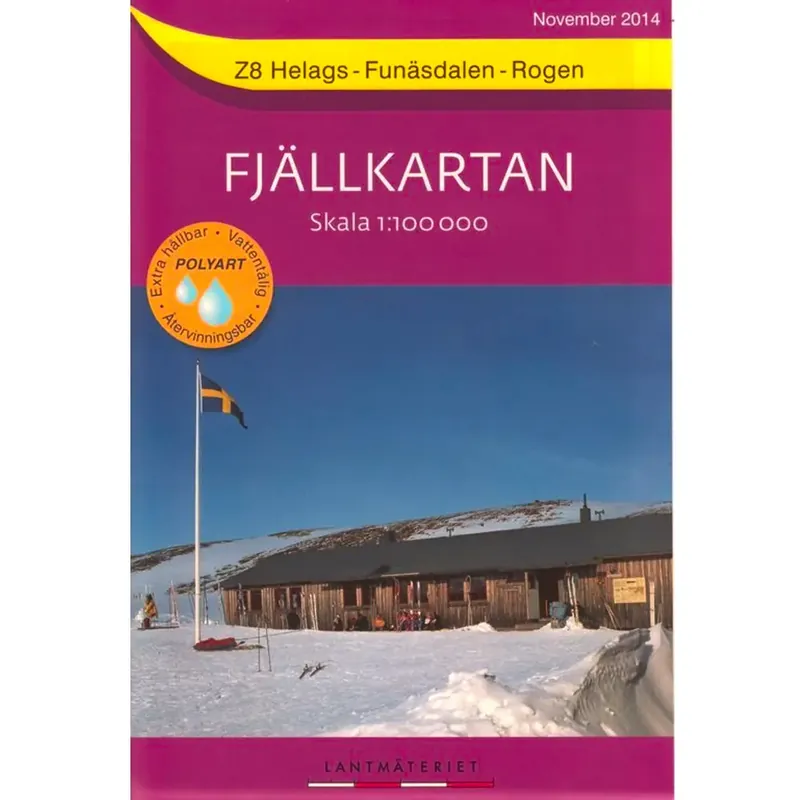 Lantmateriet Fjällkartan Z8 Helags Funäsd. Rog. 1 100T Top-Angebot