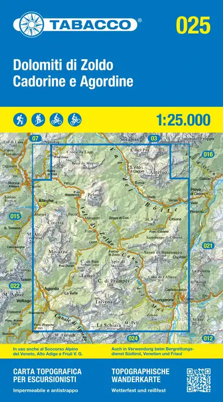 Angebot Tabacco WK 25 Dolomiti Zoldo 25T