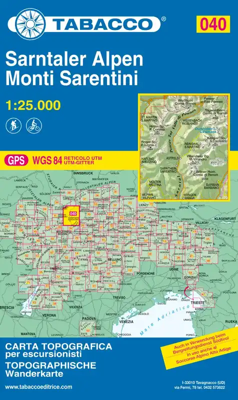Nur Für Kurze Zeit Tabacco WK 40 Sarntaler Alpen 25T.
