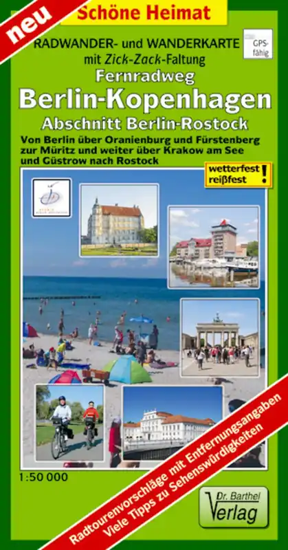 Sale Verlag Dr. Barthel Fernradweg Berlin-Kopenhagen, Abschnitt Berlin-Rostock