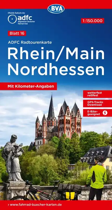 Bestseller BVA BikeMedia Rhein / Main / Nordhessen Fahrradkarte