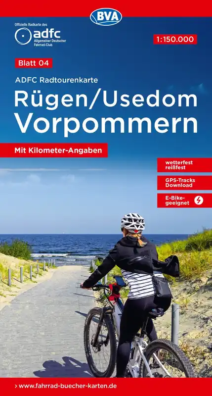 Direktkauf BVA BikeMedia Rügen / Usedom / Vorpommern Fahrradkarte