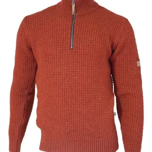 Ivanhoe of Sweden Moritz Half Zip-Red Clay Begrenztes Angebot