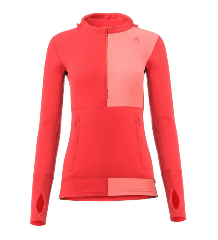 Aclima WW Hoodsweater W‘S Jester Red/Coral/Ap Abverkauf