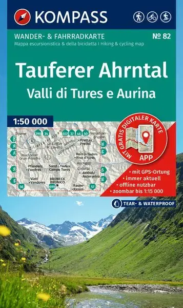 Heißes Angebot Kompass-Verlag Wanderkarte Tauferer Ahrntal