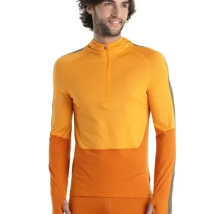 Finale Aktion Icebreaker Men 200 Sonebula Half-Zip Kapuzenshirt - earth/loden