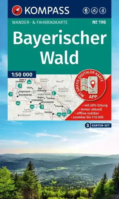 Super-Preis Kompass-Verlag WK 198 Bayerischer Wald