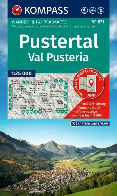 Nur Für Kurze Zeit Kompass-Verlag WK 671 Pustertal, Val Pusteria